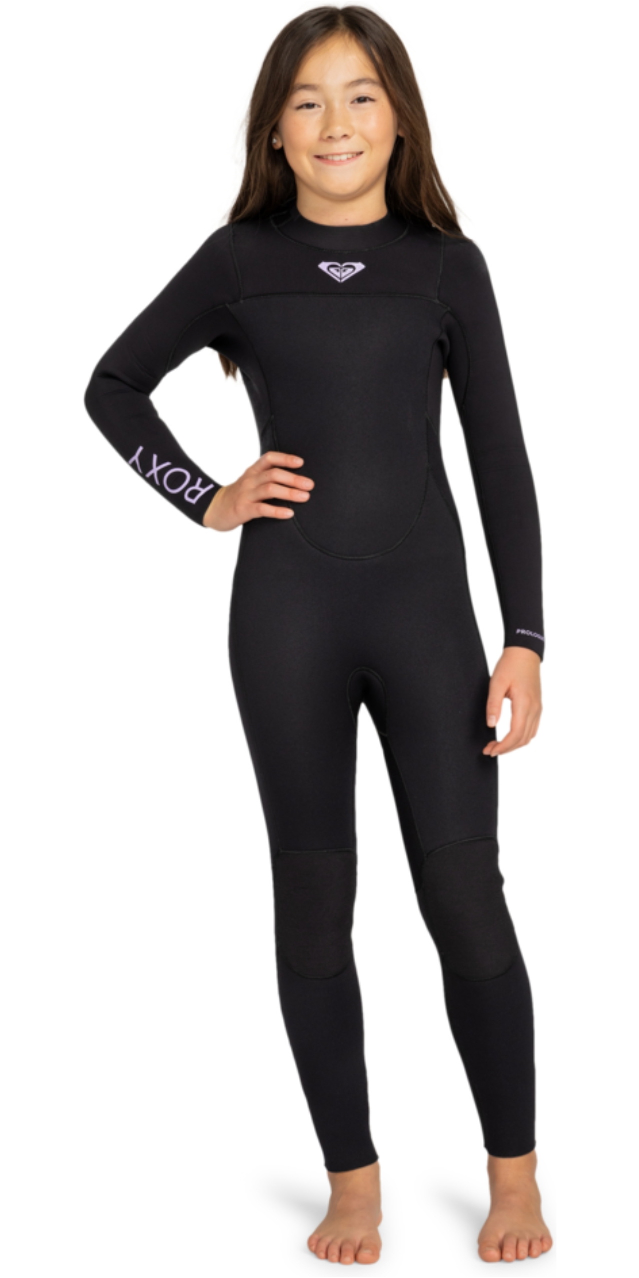 美品【ROXY】グレー　DRY/FLIGHT防水　Ｍ Roxy Girls Syncro 3/2mm Back Zip Wetsuit Deep Grey / Glacier